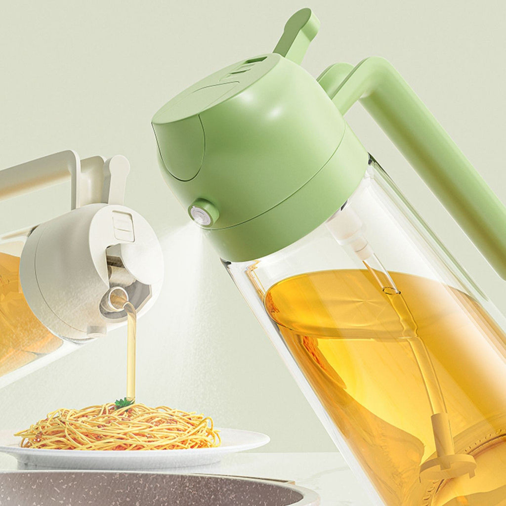 2-in-1 Glass Oil Sprayer & Pour Dispenser