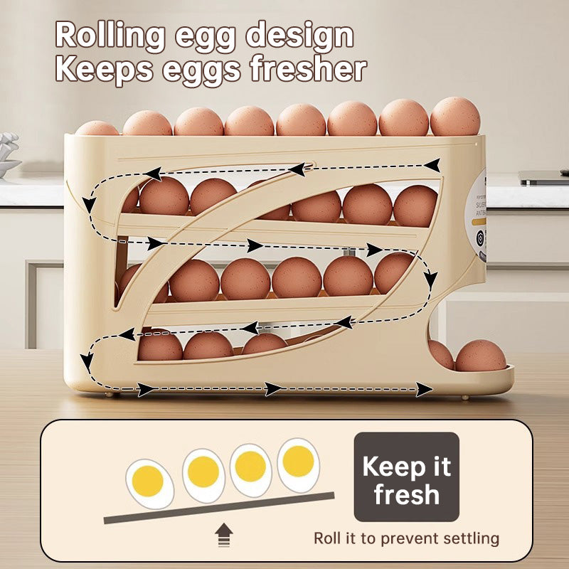 Slim 30-Egg Rolling Refrigerator Dispenser