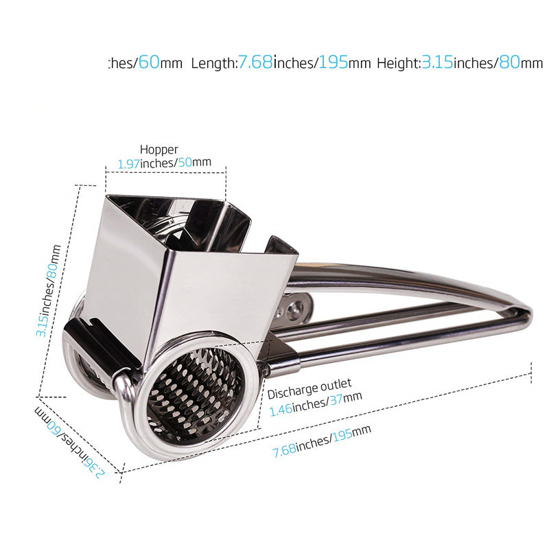 Handheld Stainless Steel Rotary Grater